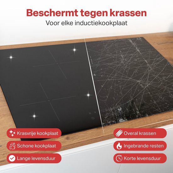 AoraKitchen Inductie Beschermer - 6 Stuks - tot 280 °C - Onderzetters Pannen - Kookplaat Beschermer - Pannenbeschermer