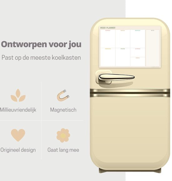 Magnetische weekplanner whiteboard (1) - planner magnetisch - planbord - familieplanner - maandplanner magnetisch