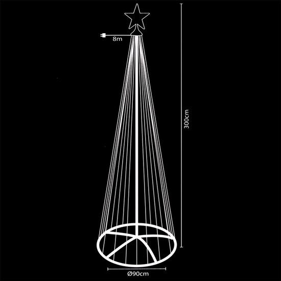 koopman Verlichte boom - 300 cm - 550 LED - warm wit - binnen & buiten