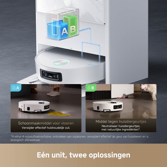 Dreame Aqua 10 Ultra Track Complete - Krachtige 2-in-1 Robotstofzuiger met Zelfreinigende Dweil - Obstakeldetectie en Automatisch Leegstation - 25.000 Pa Zuigkracht – Overwint Drempels tot 6 cm