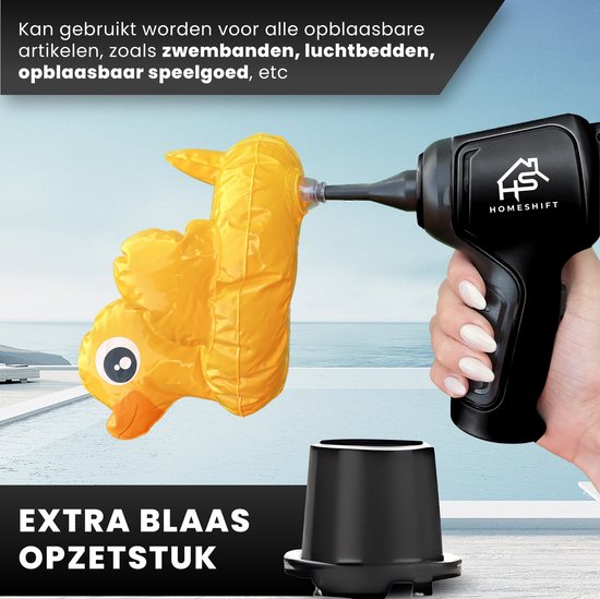 HomeShift® Auto Stofzuiger Draadloos V2 - Kruimelzuiger - Handstofzuiger - Kleine Stofzuiger - Draadloze stofzuiger - Air Duster - Nat & Droog - Zwart