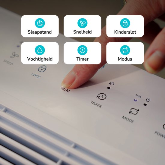 Bloomfold Luchtontvochtiger - 16L per Dag - Incl. Was-droog Functie - Geschikt voor Woonkamer, Slaapkamer, Kelder & Badkamer - Dehumidifier - Wit