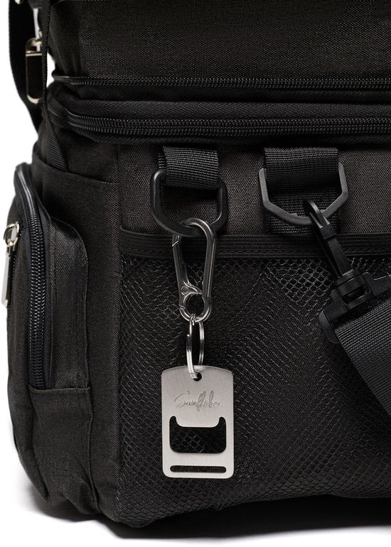 Koeltas Lunch - Koeltasje Klein - 15 Liter Lunchtas Volwassen - Lunch Bag voor Dames & Heren - Zwart - Sunflake