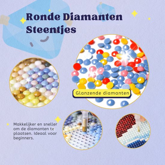 Rubye® Diamond Painting - Diamond Painting Volwassenen - Diamond Painting Kinderen - Diamond Painting Pakket Volledig - Wintershuis -30x30cm