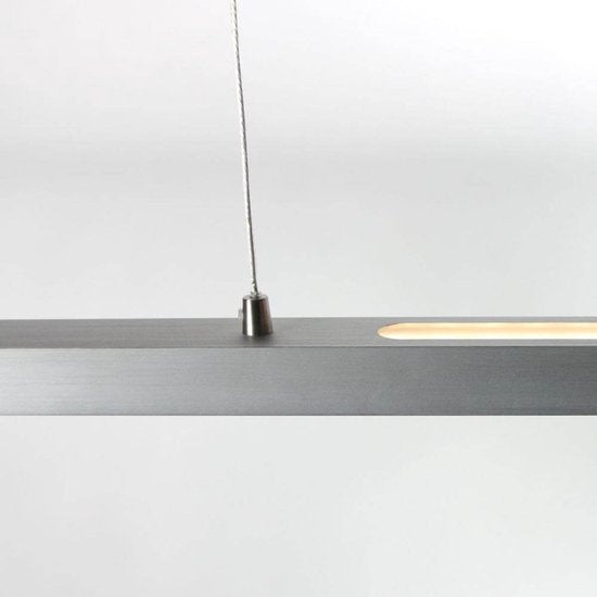 Steinhauer - Design Hanglamp Bande - Moderne Metaal Lamp met LED - In Hoogte Verstelbaar - Staal Kleur
