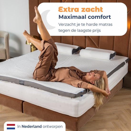 Best Life Matras Topper 160x200 - Topdekmatras - 6 CM - Wit