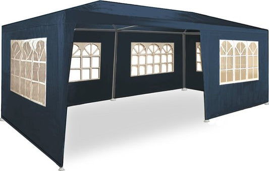 Casaria Partytent - Paviljoen - 6 Zijwanden - Waterdicht - 300 x 600 cm - Blauw
