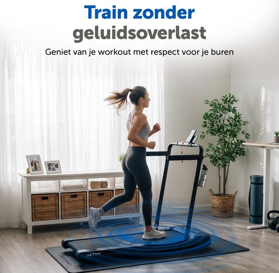 ACTYV Loopband Inklapbaar 1-12km/u - Inclusief Smeerolie, Beschermmat - Hardloopband - Treadmill - Wandelband - Walking pad - Voor Thuis - Elektrisch - Opvouwbaar V3