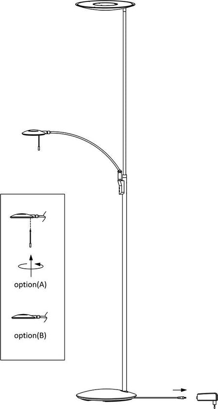 Vloerlamp Steinhauer Zenith LED - Messing