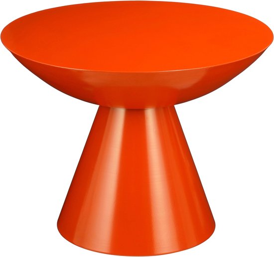 Mica Decorations Celise Bijzettafel - H44 x Ø59 cm - Metaal - Oranje