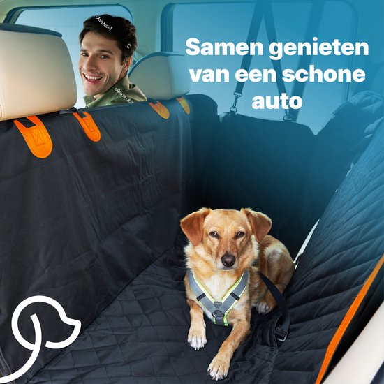 Jake en Jacky Hondendeken Auto Achterbank en Kofferbak - Autodeken Hond - Hondenkleed - Beschermhoes Auto - Incl. Hondenriem, Ophangriemen & Opbergtas