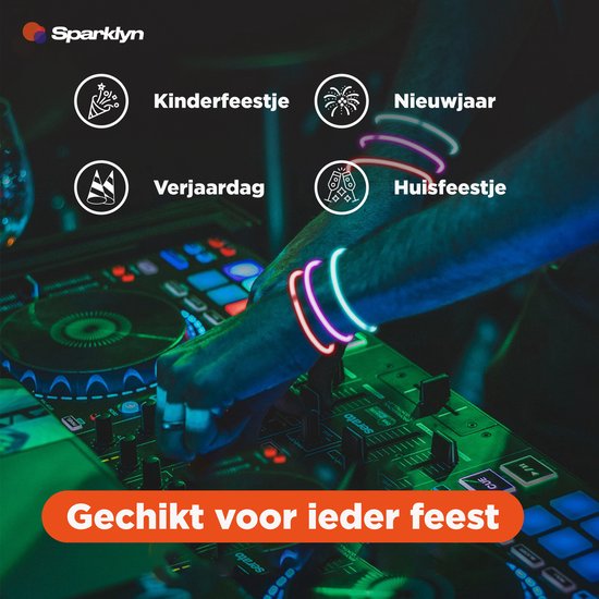 Sparklyn XXL Glow in the Dark Stick Set - 380st Glowsticks met accessoires - Breekstaafjes - Neon Party
