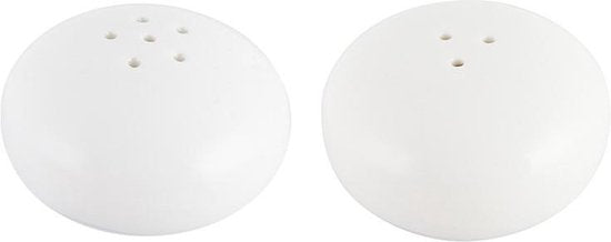 Kitchencraft - Peper- En Zoutstel Mikasa - 11 x 5,5 x 3,5 cm - Porselein - Wit