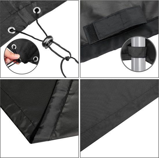 Kingsleeve Tuinmeubelhoes 185 x 117 x 150 cm Scheurvast UV-bestendig Antraciet