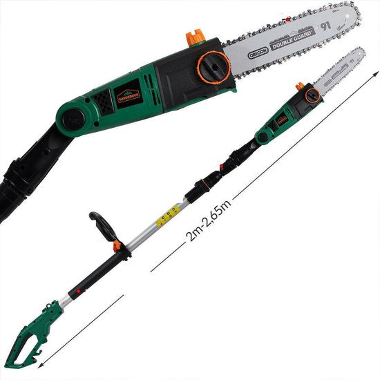 Gardebruk Kettingzaag ASX 900 750 W – Telescopische – Groen/Zwart