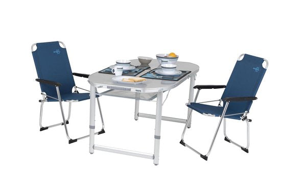 Bo-Camp - Tafel - Premium - Ovaal - Koffermodel - 150x80 cm