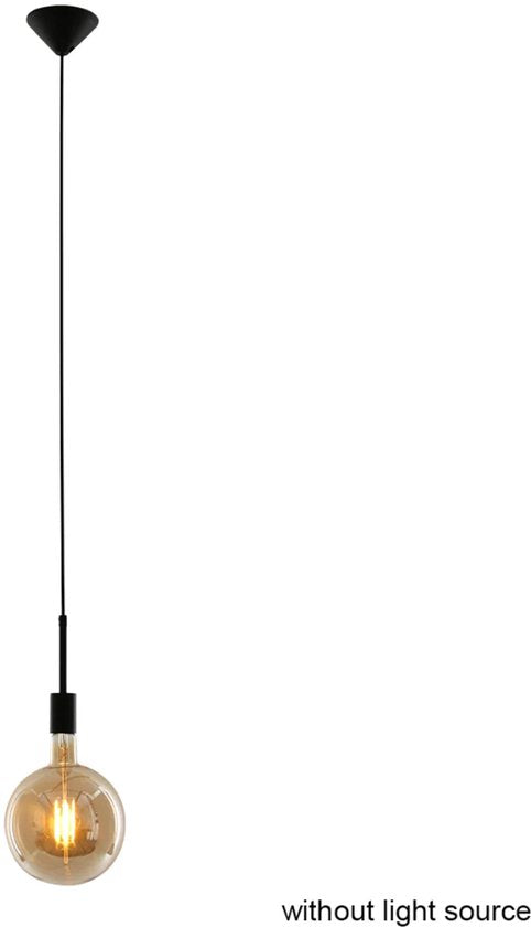 Hanglamp Minimalics 2701ZW Zwart - Verstelbaar in hoogte (42-170 cm) - Kunststof, Metaal - Mexlite