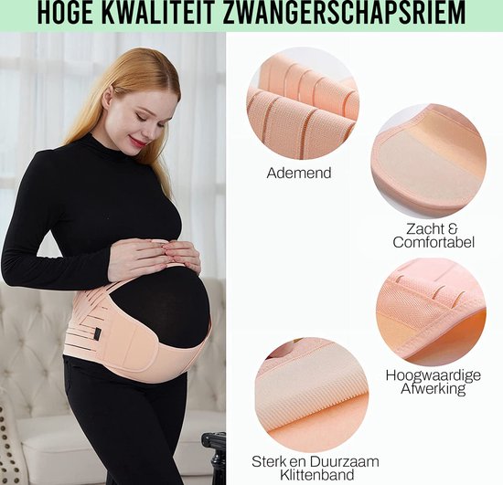 Zwangerschapsband L Beige Buikband Tijdens en Na Zwangerschap Bekkenband Steunband