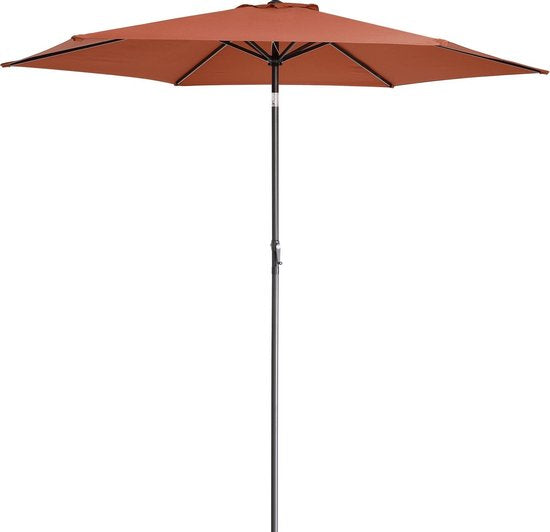 Kingsleeve Parasol Tahitit Ø300cm – Slinger & Kantelbaar - Terracotta