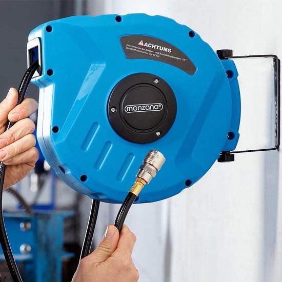 Monzana Automatische Persluchtslanghaspel - 10m - 1/4" Aansluiting