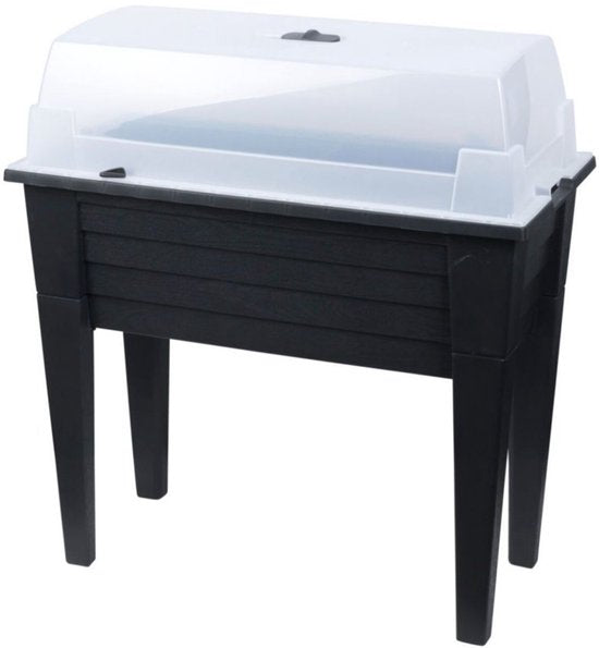 Kweektafel met deksel - 78x40cm - zwart