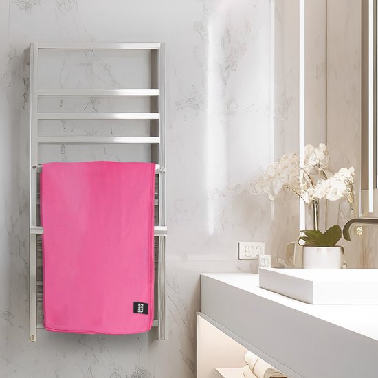 TRVLMORE Microvezel Reishanddoek Set - 2 Stuks - Large (75 x 150 cm) & Extra Large (90 x 180 cm) - Microvezel - Roze