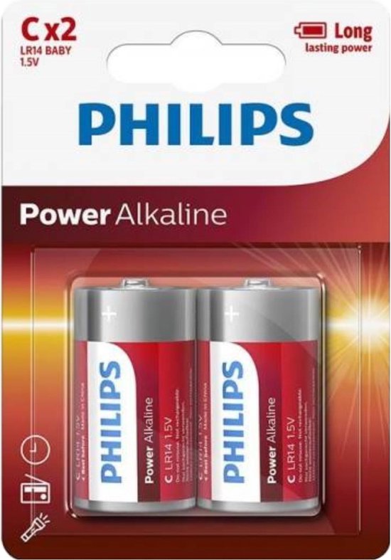 Philips LR14P2B - C batterij - 2 stuks
