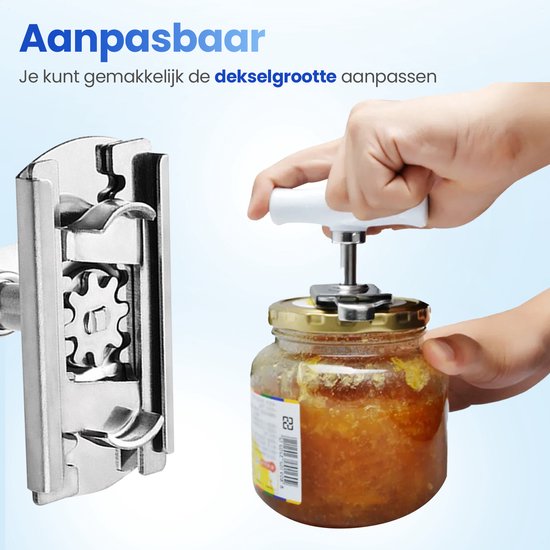 Techvavo® Potopener - Handige Opener Voor Potten - Ergonomische Dekselopener - Pottenopener - Keuken Gereedschap - Reuma hulpmiddelen
