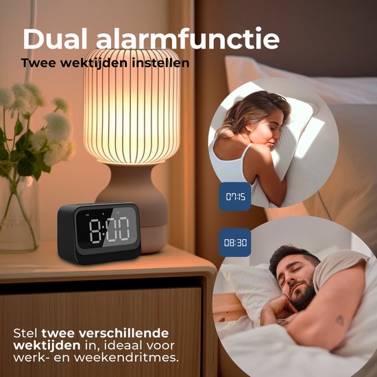 Denver Digitale Wekker - Bluetooth - Snooze - Dual Alarm - EC53B