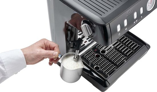 Solis Grind & Infuse Compact 1018 Pistonmachine - Espressomachine - Geschikt voor Pads - RVS Zwart