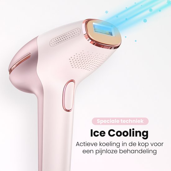 Leafline® IPL Laser Ontharingsapparaat – Epileerapparaat Dames – Pijnloos Met Ice Cooling – Voor Permanente Ontharing Van Alle Lichaamsdelen – 999.999 Flitsen – Thuisgebruik