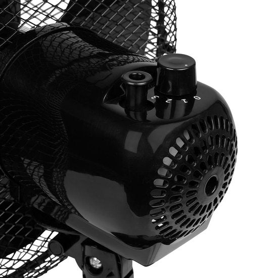 Tafelventilator 40 cm – 3 Snelheden – 85° Oscillatie – Verstelbare Luchtstroom – Tristar VE-5728 – Zwart