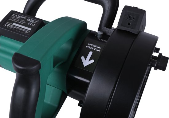 VONROC Muurfrees – Sleuvenfrees + laser – 1700W – Ø150MM – Incl. 2 diamantschijven & stofzuigadapter
