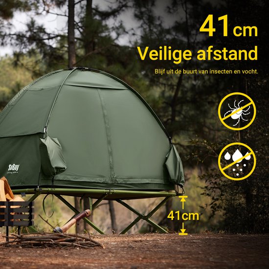 SoBuy Opblaasbare Camping Tent - multifunctioneel design - 193x161cm - OGS32-II-GR