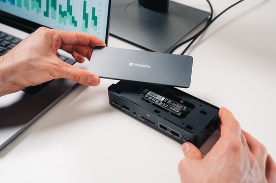 Verbatim CDS-15SSD Bedraad USB 3.2 Gen 1 (3.1 Gen 1) Type-C Zwart, Grijs