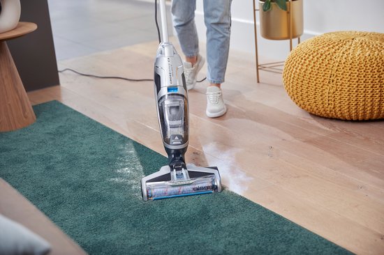 BISSELL Crosswave C3 Select Steelstofzuiger met Dweilfunctie - Vloerreiniger met Snoer - 3 in 1 Stofzuiger, Dweil & Drogen - Multi Surface Vacuum Cleaner - Reinigingsmachine voor Tapijt, Tegels & Houten Vloeren - Krachtige 560W Motor - 3551N