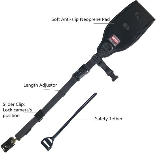 Techvavo® Verstelbare Camera Strap - Schouderriem voor Digitale en Spiegelreflex Camera - Camera Schouderband - Comfortabel en Duurzaam
