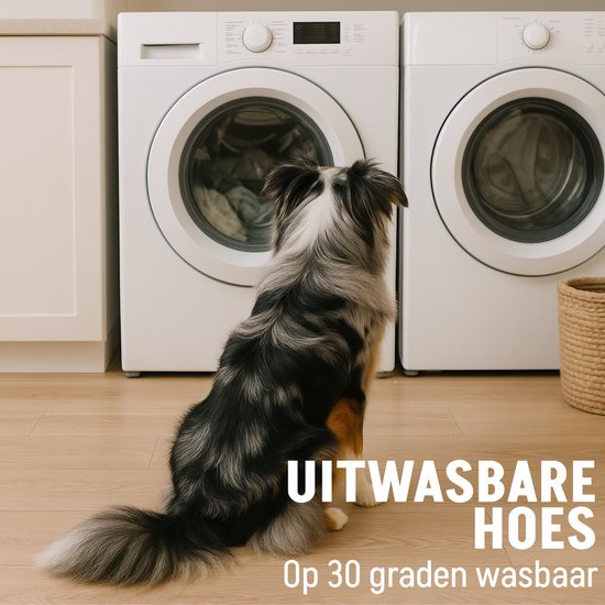 By Cee Cee Orthopedische Hondenmand – Orthopedisch Hondenkussen – Hondenbed – Ribstof - Voor Middelgrote Honden - Mokka Taupe - 108x81cm - Emma