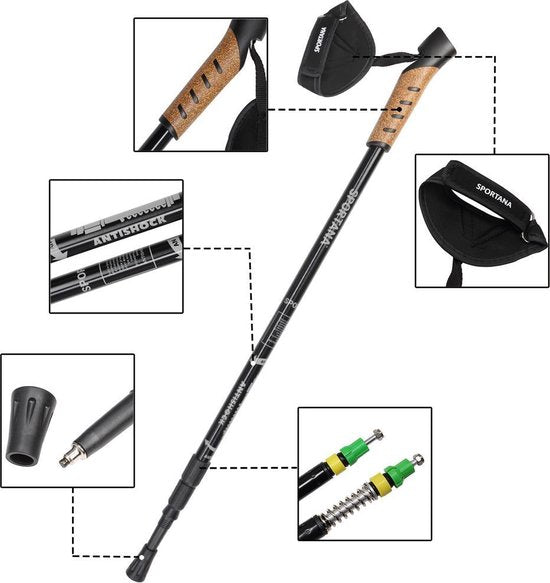 Sportana Sportana Nordic Walking stokken - grijs
