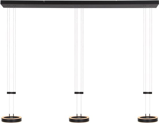 Steinhauer - hanglamp - Piola - zwart - acryl metaal - design lamp - LED - 3501ZW