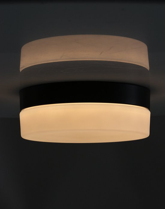 Plafondlamp Ikaro 1362ZW Zwart Ø18cm - Modern, Elektronica & Glas, Steinhauer