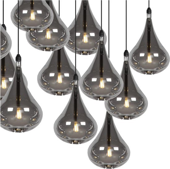 Lucide TEARS - Hanglamp - LED Dimbaar - G4 - 16x1,5W 3000K - Zwart