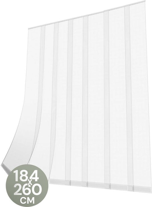 O'DADDY® Vliegengordijn Lamellenhor - 184x260 cm - Deurgordijn - Hordeur - Aanpasbaar Ontwerp - Glasvezel - Deurhor Wit