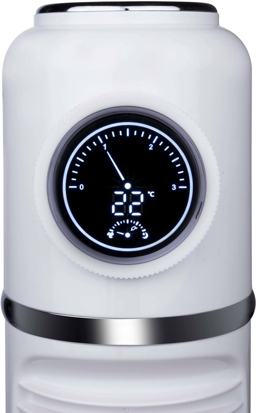 Lifetime Air Torenventilator - 76 cm Kolomventilator met Afstandsbediening - Oscillerende Ventilator met 3 Snelheden en 3 Windstanden - Timerfunctie en LCD Display - 40W - Wit