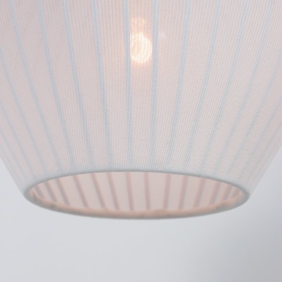 Anne Lighting - hanglamp - Travino - crème - linnen metaal steen - grote eettafellamp - E27 - 4599CR