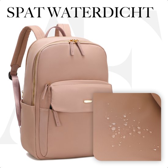aramae - Rugzak Dames - Laptoptas 14 Inch - Schooltas - Roze