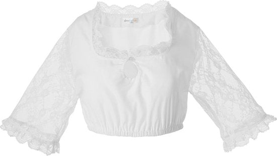 dressforfun - Dirndlblouse Fanni XXL - verkleedkleding kostuum halloween verkleden feestkleding carnavalskleding carnaval feestkledij partykleding - 303074