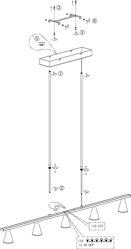 Steinhauer - hanglamp - Vortex - staal - metaal - design lamp - LED - 3066ST