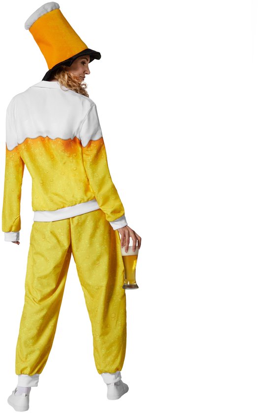 Dressforfun dameskostuum Bier joggingpak - L - Verkleedkleding carnaval - Halloween - Verkleden - Feestkleding - Carnavalskleding - Feest - Partykleding