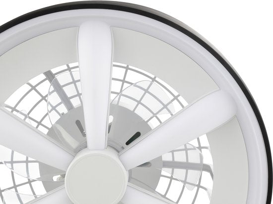 Brilliant Gaiano - Plafondventilator - Met verlichting - Ø 48 cm - LED 48W - Wit en RGB kleuren - Dimbaar - Timer - CCT - Zwart - Zeer stil